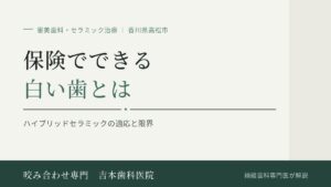 保険がきくハイブリッドセラミックって何ですか?